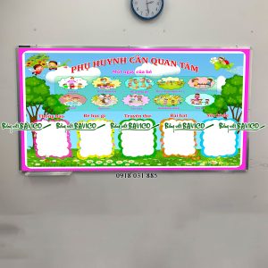 Bảng phụ huynh cần quan tâm - bảng biểu trường học KT: 120x200 cm