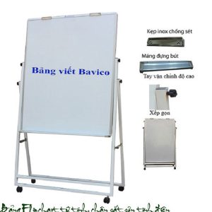 Bảng từ viết bút lông Flipchart chân sắt sơn tĩnh điện kích thước 60x100 (các kích thước)