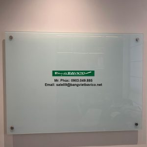 Bảng kính từ cường lực 5 ly ép pp trắng sữa