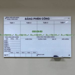 BẢNG KÍNH CƯỜNG LỰC 5 LY DÁN PP THEO YÊU CẦU KT 60x100cm