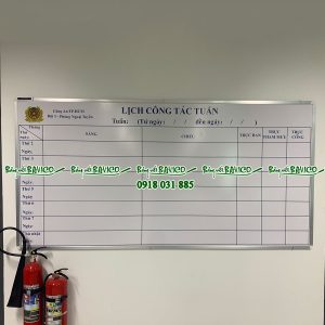 Bảng lịch công tác thiết kế theo yêu cầu KT : 120x160cm