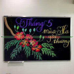 Bảng đen viết phấn treo tường Poly Taiwan không từ kích thước 40x60 cm (nhiều kích thước)