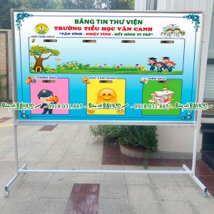 Bảng tin thư viện có chân di động Kích thước 120x200 cm