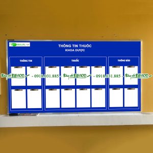 Bảng tin Bệnh Viện in pp treo tường Kích thước 120x240 cm