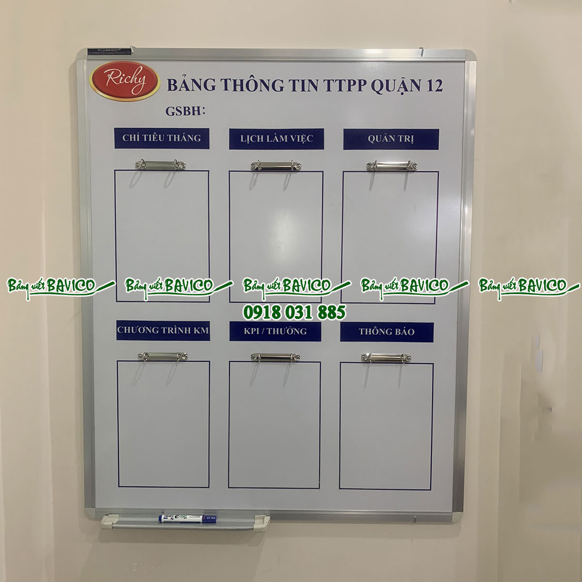 Bảng kế hoạch công việc - bảng thông tin dán decal theo yêu cầu - Ảnh 2