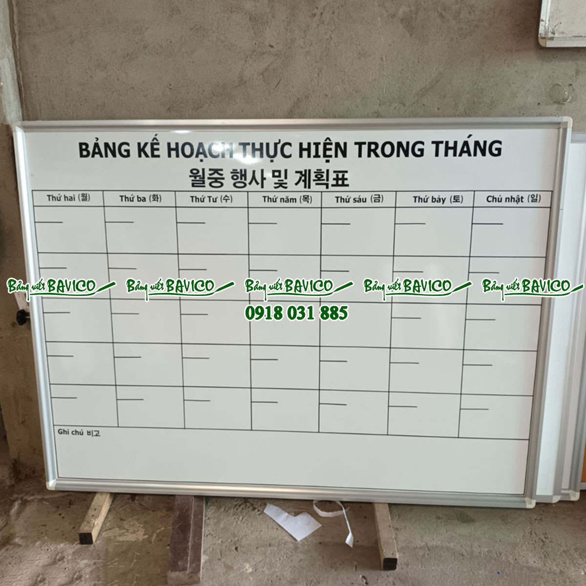 Bảng kế hoạch công việc - bảng thông tin dán decal theo yêu cầu - Ảnh 3