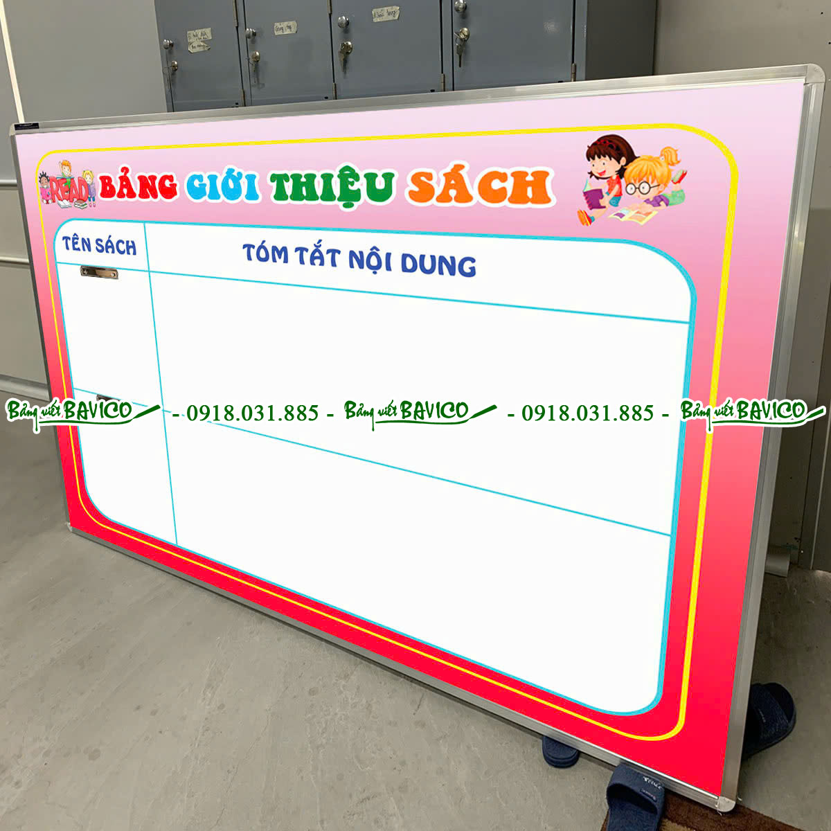 Bảng giới thiệu sách - Bảng biểu Trường học theo yêu cầu Kích thước 80x120 cm - Ảnh 3