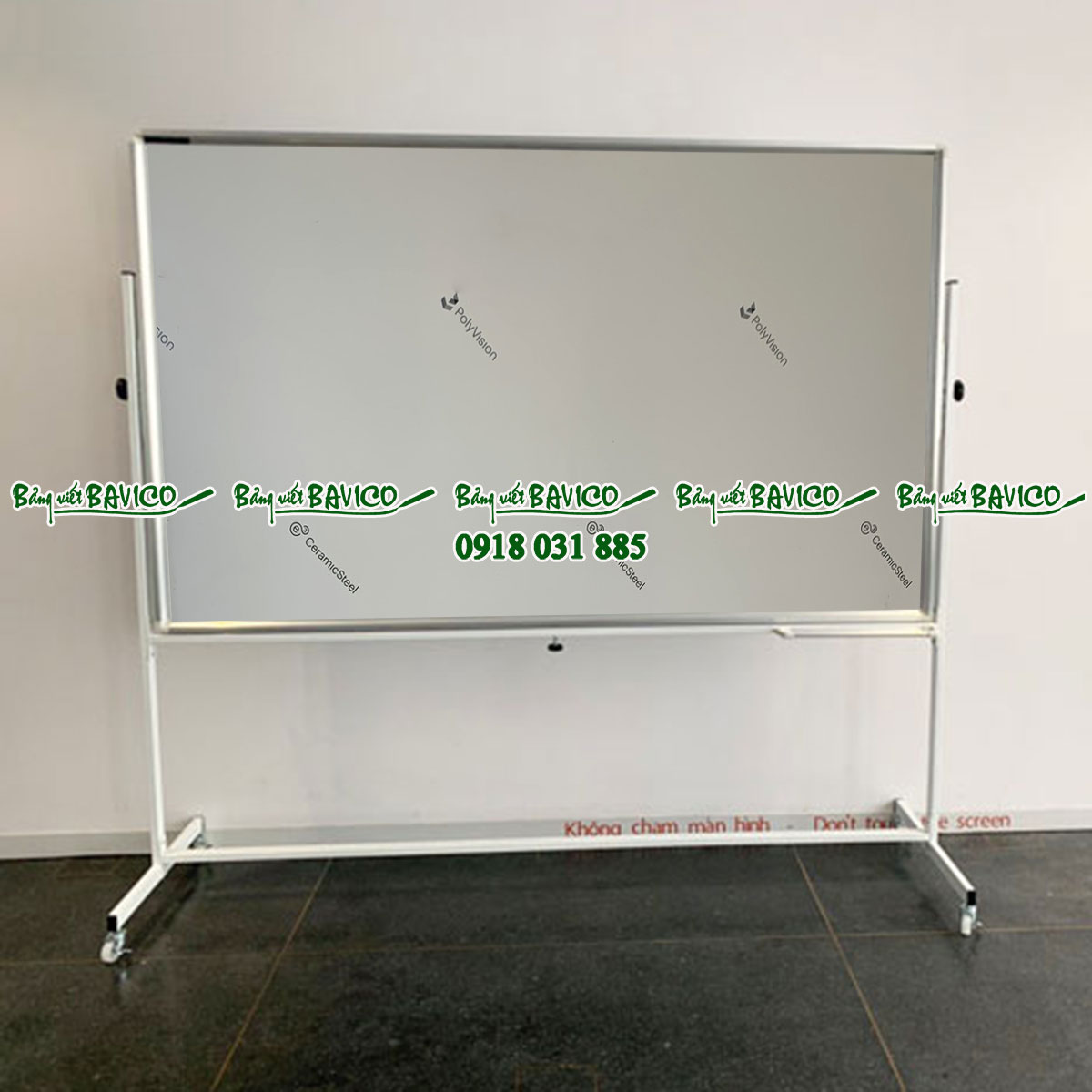 Bảng di động hai mặt trắng từ ceramic kích thước 80x120cm (nhiều kích thước) - Ảnh 4