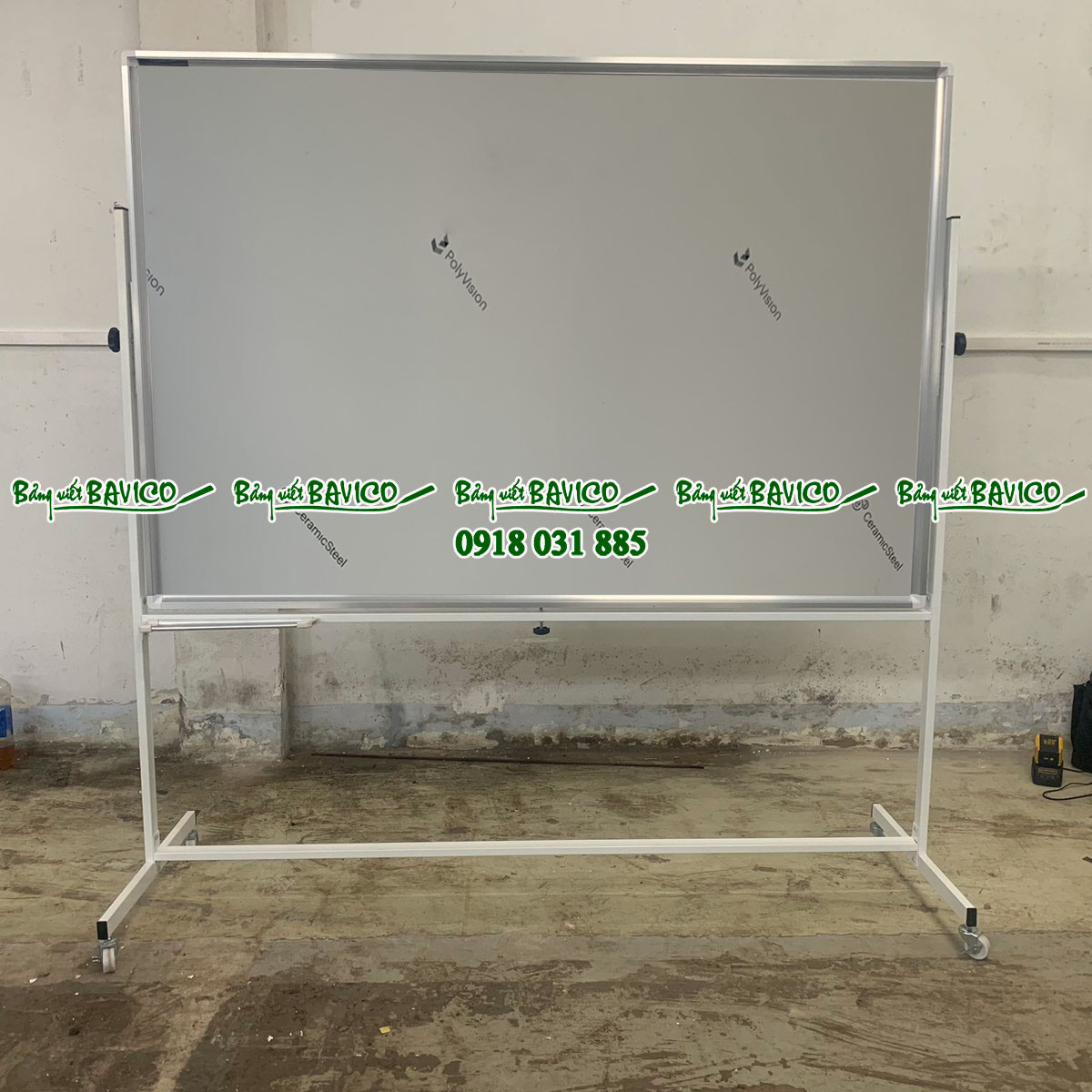 Bảng di động hai mặt trắng từ ceramic kích thước 80x120cm (nhiều kích thước) - Ảnh 5