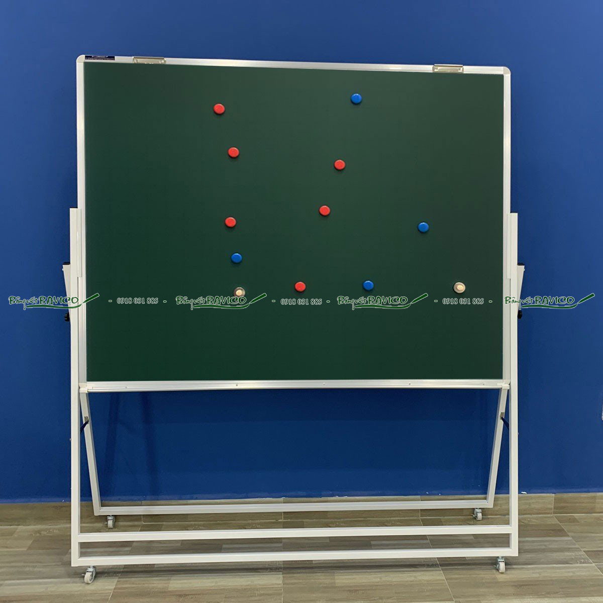 Bảng flipchart chân gấp từ xanh viết phấn Hàn Quốc kích thước 100x60 cm - Ảnh 3