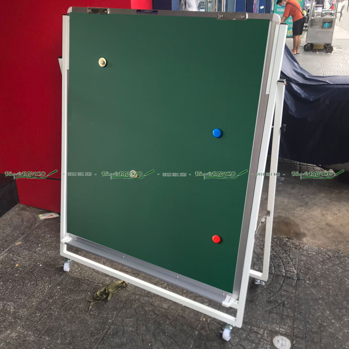 Bảng flipchart chân gấp từ xanh viết phấn Hàn Quốc kích thước 100x60 cm - Ảnh 4